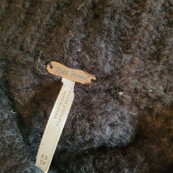 Free People Onyx Combo Wool & Alpaca Blend Knit Sweater Size XS - Picture 4 of 7